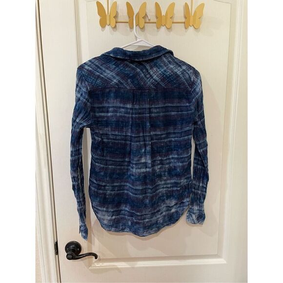 Cloth & Stone by Anthropologie Cloud Wash Gauze Plaid Button Down Shirt Size XS - Picture 5 of 5